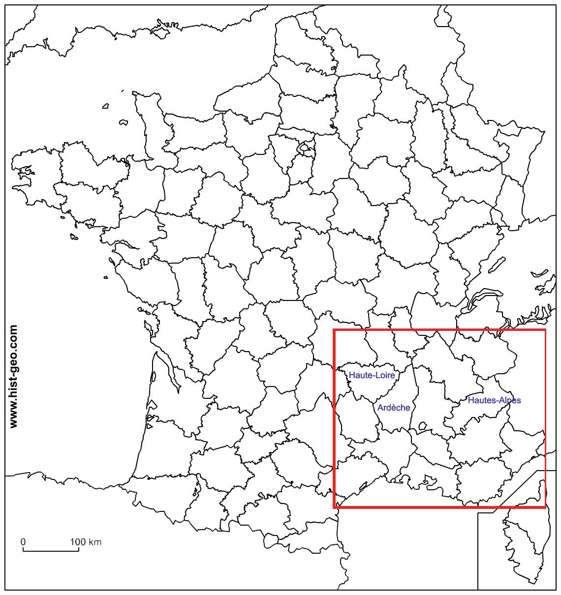 carte de France  des origines des Chalendar