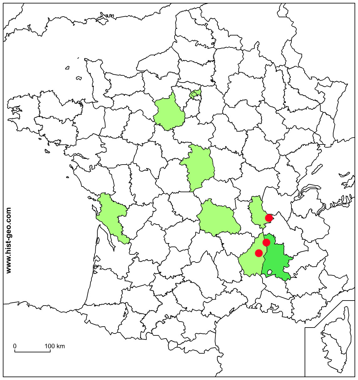 carte deFfrance - de Chalendar - 1966